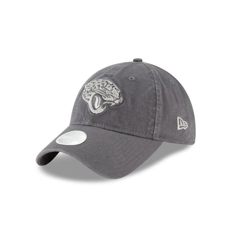 NFL Jacksonville Jaguars Womens Preferred Pick 9Twenty Adjustable (DUJ9442) - Grey New Era Caps